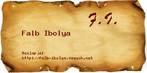 Falb Ibolya névjegykártya