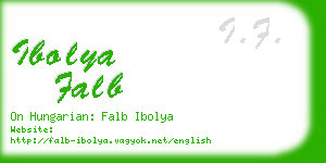 ibolya falb business card